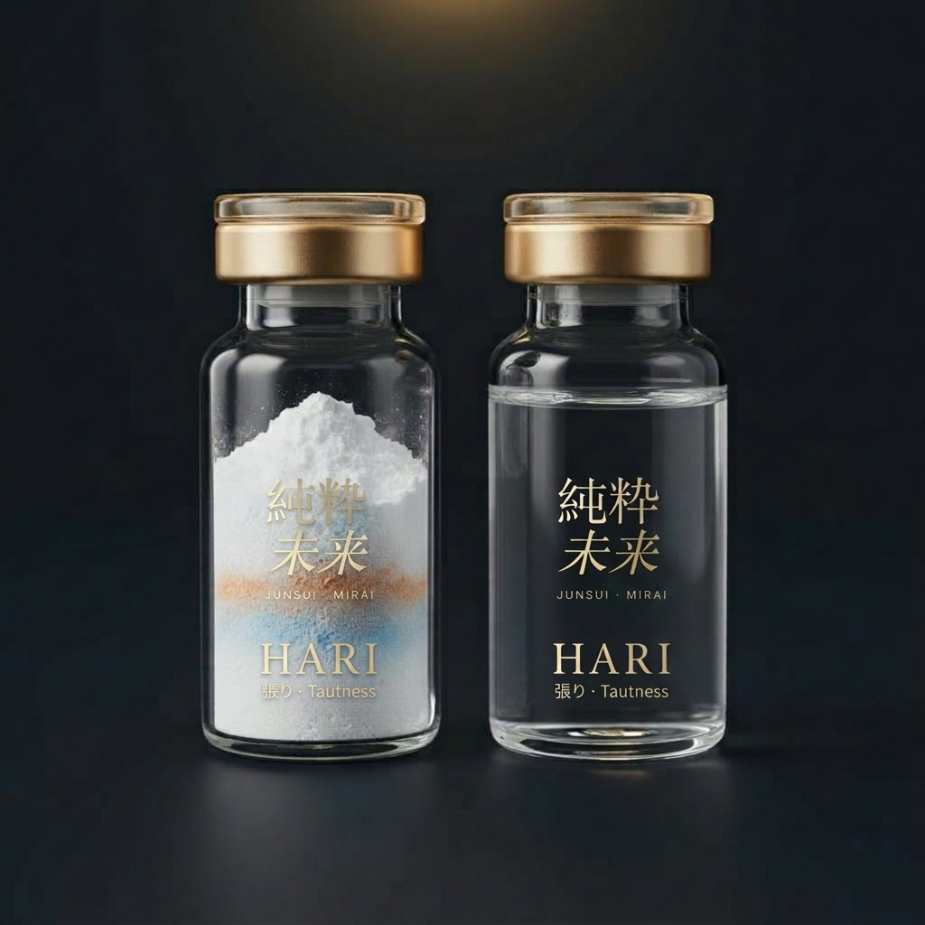 JUNSUI Hari 8-ampoule reconstitution kit — paired dry and wet ampoules